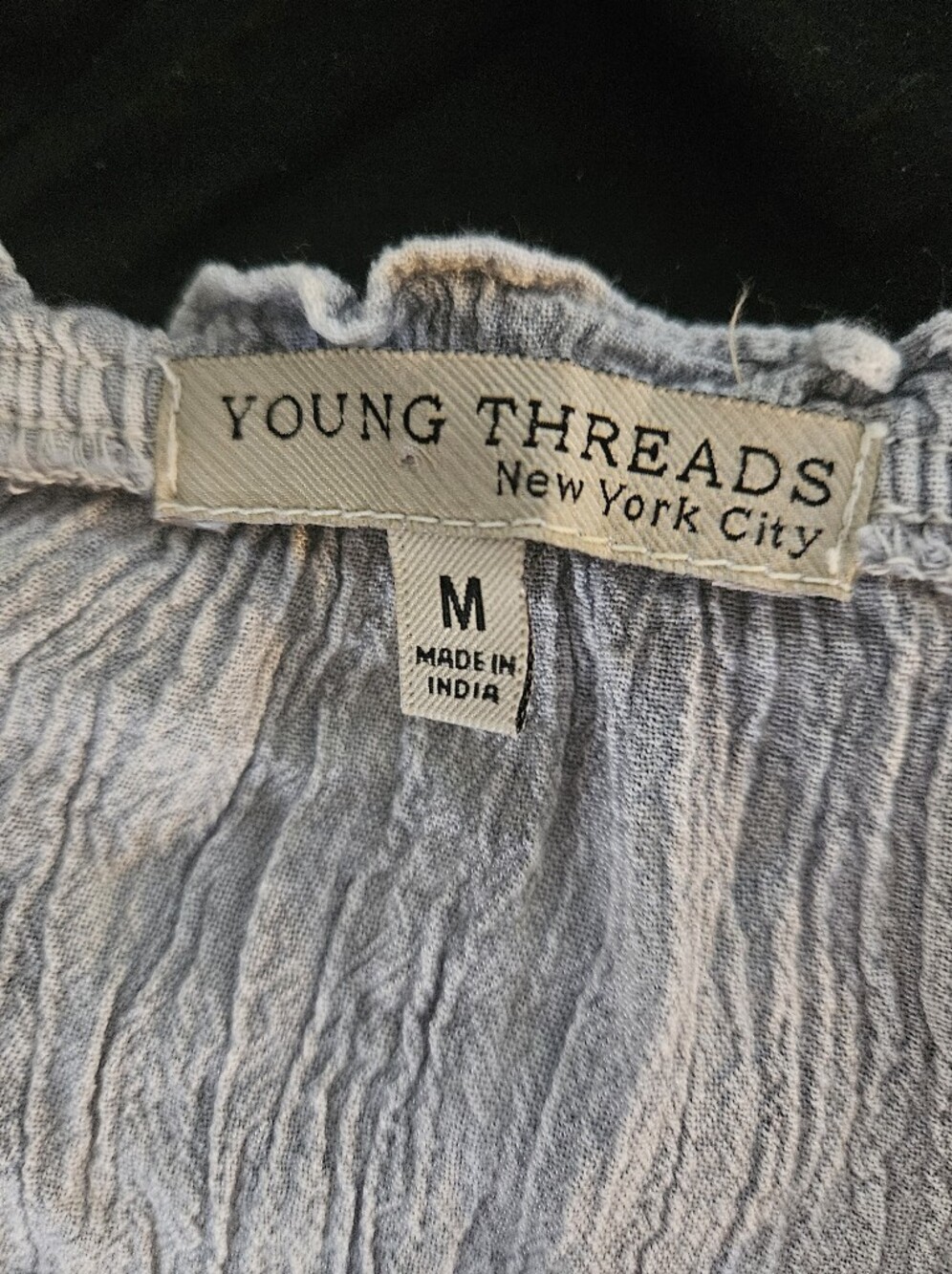 Young Threads NYC Boho Lace Mesh Mini Dress Grey M - Picture 5 of 8